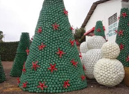 Decoración de Navidad con Materiales Reciclados