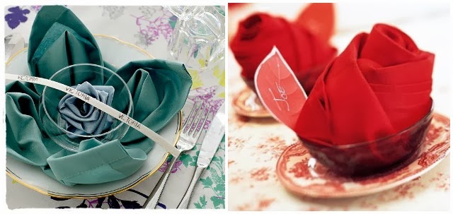 formas originales de doblar servilletas para Navidad