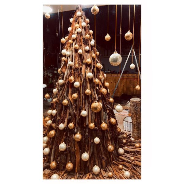 Como hacer arbol navidad ramas secas gruesas