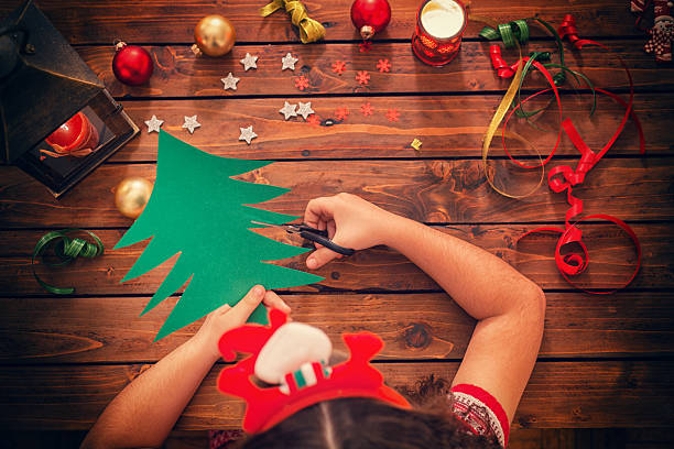 Manualidades para navidad faciles y para ninos FOTOS NIÑOS arbol cartulina
