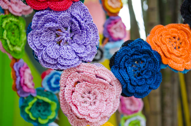 Mejores manualidades ganchillo flores colores