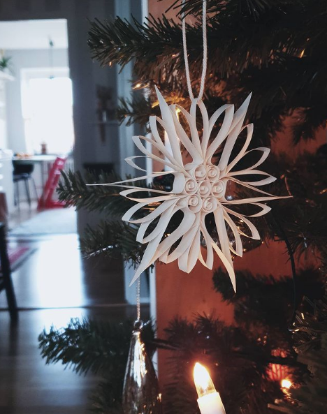 Manualidades de Navidad para niños para hacer este puente de Diciembre estrella colgante