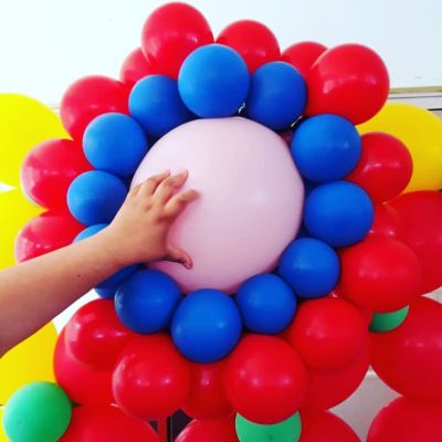 Flor con globos