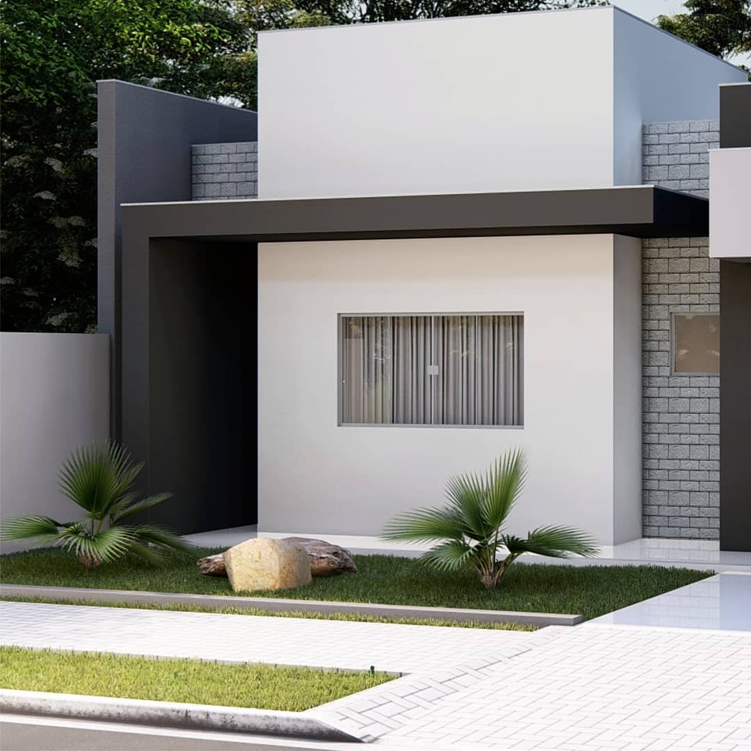 Ideas consejos para hacer fachada casa pequena FOTOS fachada con colores neutros y negro