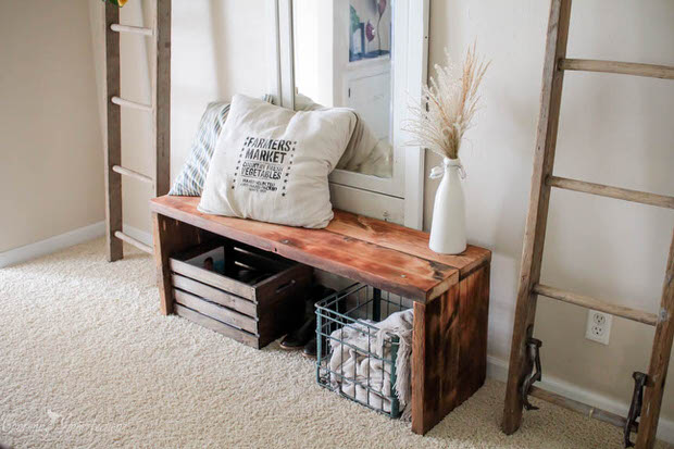 Ideas consejos para hacer muebles rusticos con madera banco entrada