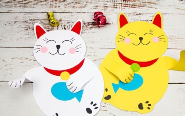 Mejores manualidades dia internacional gato gatos de cartulina