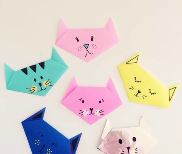 Mejores manualidades dia internacional gato gatos de origami