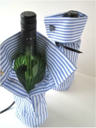 Mejores ideas manualidades para reciclar ropa vieja FOTOS botella vino 