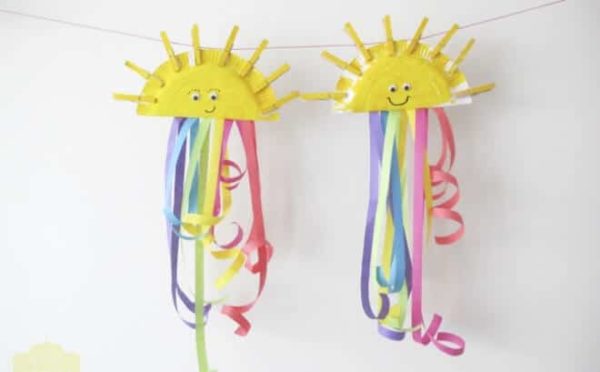 Manualidades faciles de verano para ninos FOTOS medusas carton