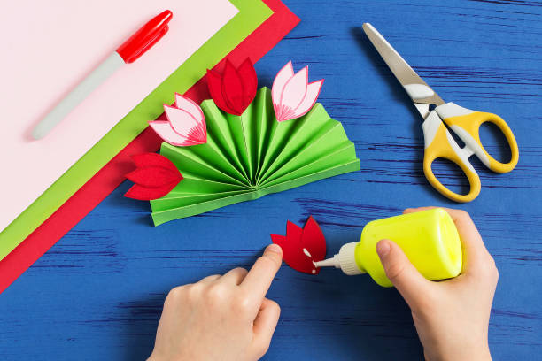 Mejores regalos para el dia de la madre con cartulinas FOTOS pliegue flores