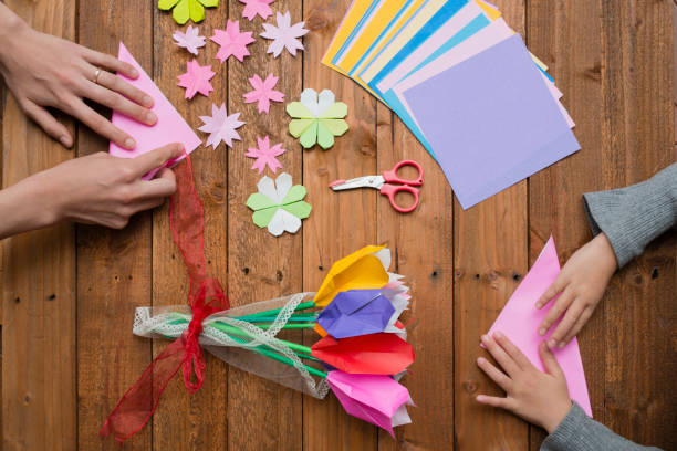 Mejores regalos para el dia de la madre con cartulinas FOTOS ramo flores