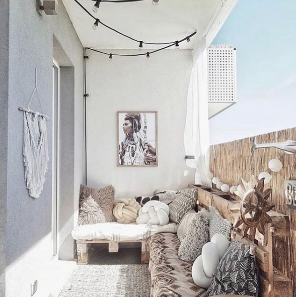 30 Ideas para decorar la terraza en Primavera Verano blanco