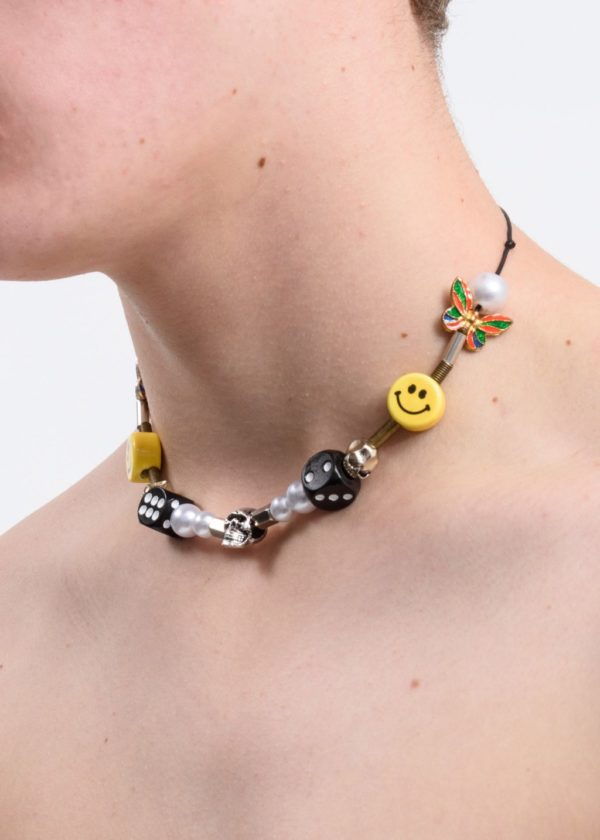 Como hacer collares de cuentas y smileys collar con dados