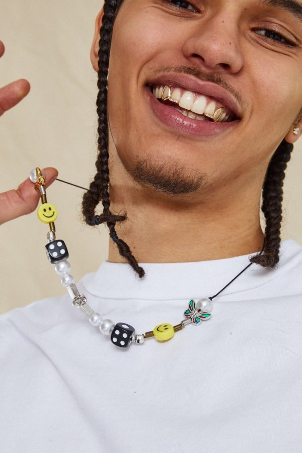 Como hacer collares de cuentas y smileys collar con dados mariposas