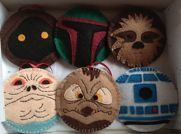 Manualidades de Star Wars para niños en llavero tela