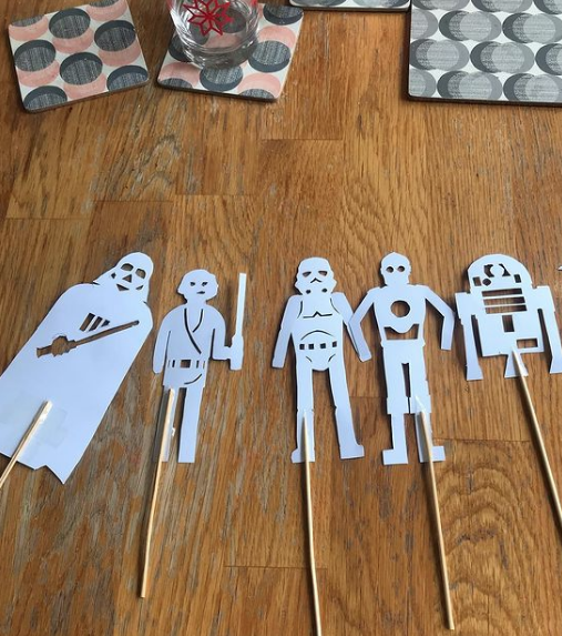 Manualidades de Star Wars para niños en marionetas