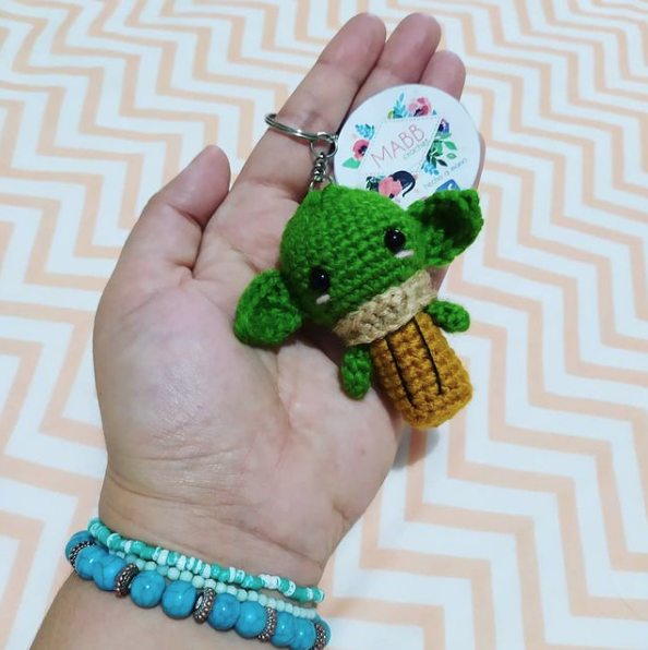 Manualidades de Star Wars para niños en llavero crochet