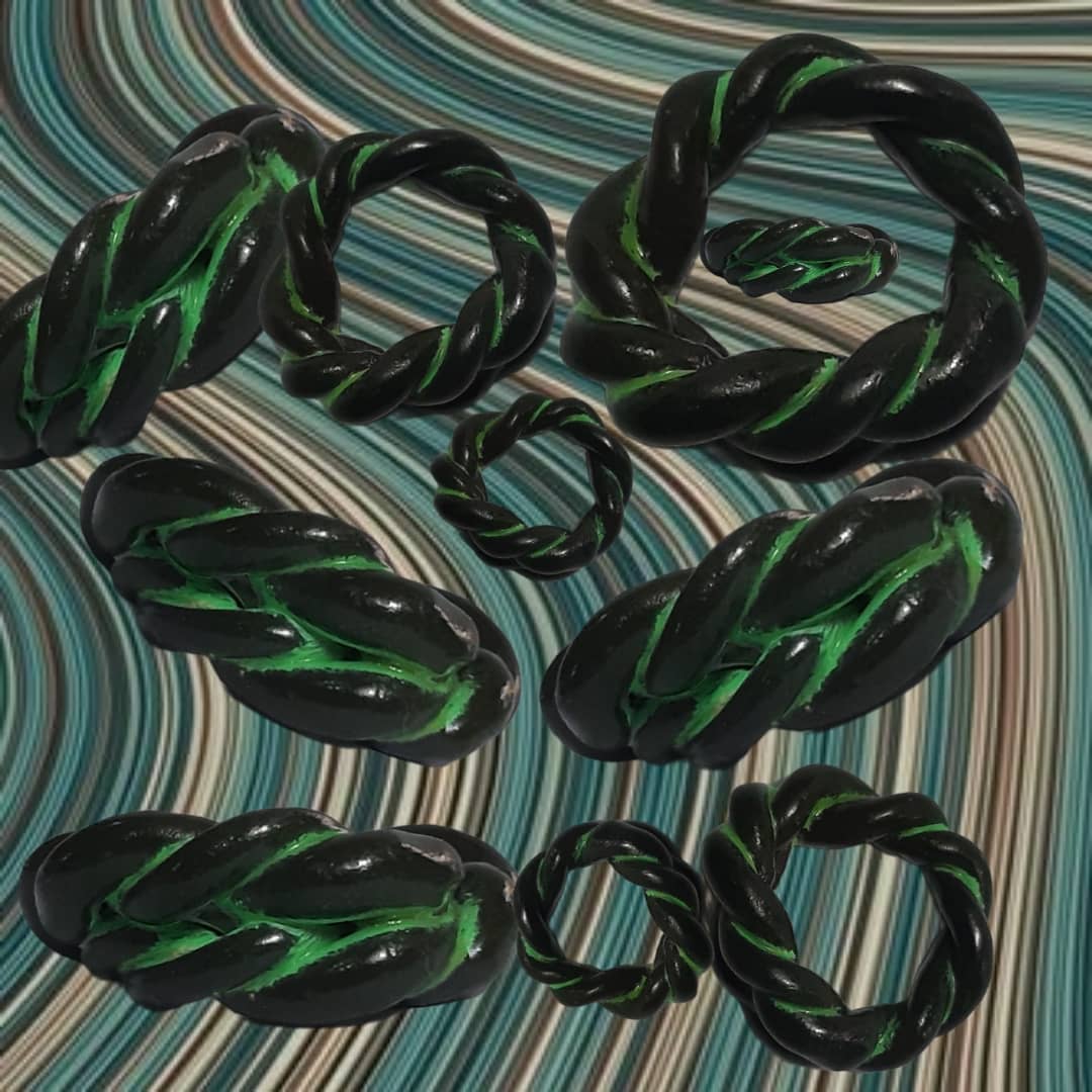 Anillos verdes de arcilla polimeros