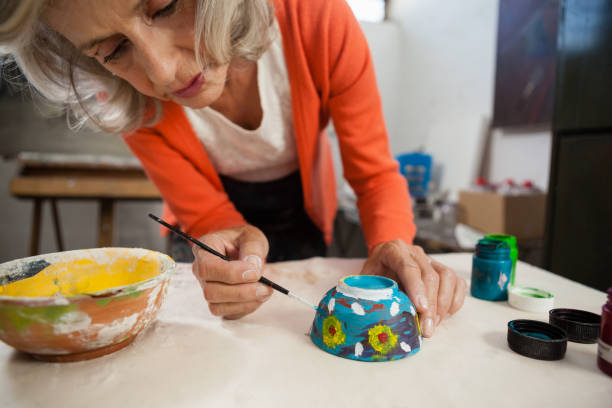 Las mejores ideas de manualidades para personas mayores FOTOS recipiente ceramica