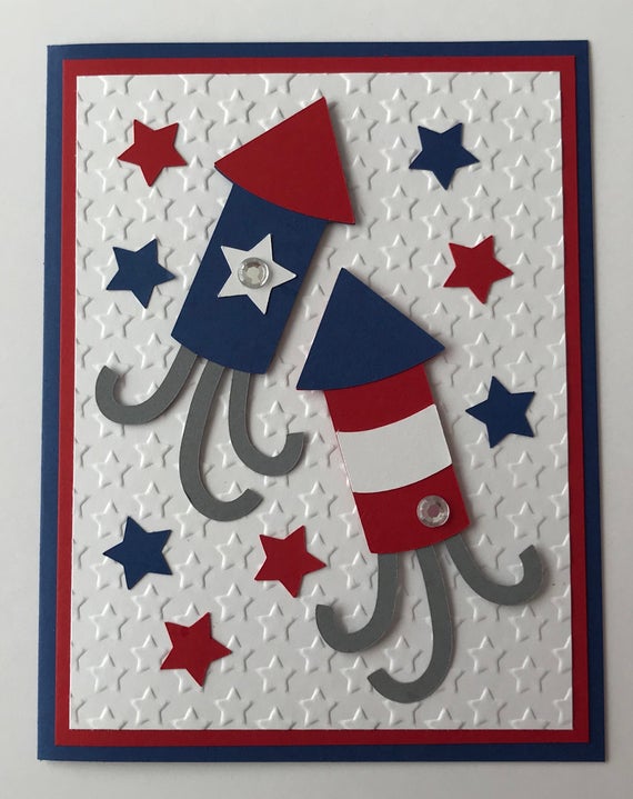 Las mejores tarjetas hechas a mano para el dia de independencia de los estados unidos FOTOS cohetes