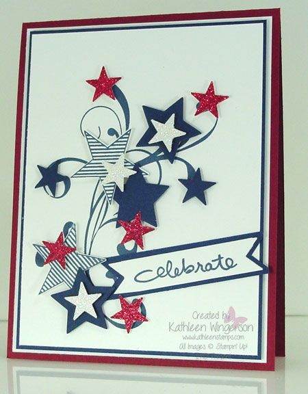 Las mejores tarjetas hechas a mano para el dia de independencia de los estados unidos FOTOS estrellas fuegos