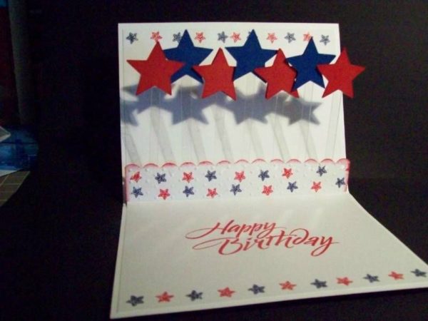 Las mejores tarjetas hechas a mano para el dia de independencia de los estados unidos con efecto 3d
