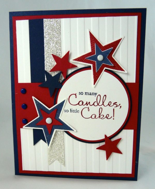 Las mejores tarjetas hechas a mano para el dia de independencia de los estados unidos con estrellas