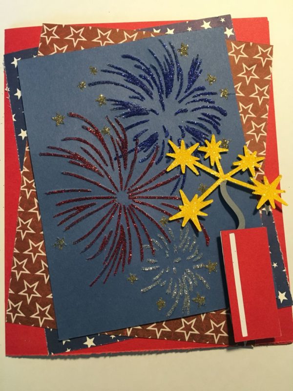 Las mejores tarjetas hechas a mano para el dia de independencia de los estados unidos fuegos artificiales