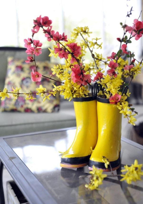 Ideas de manualidades para adultos en verano FOTOS botas jarron