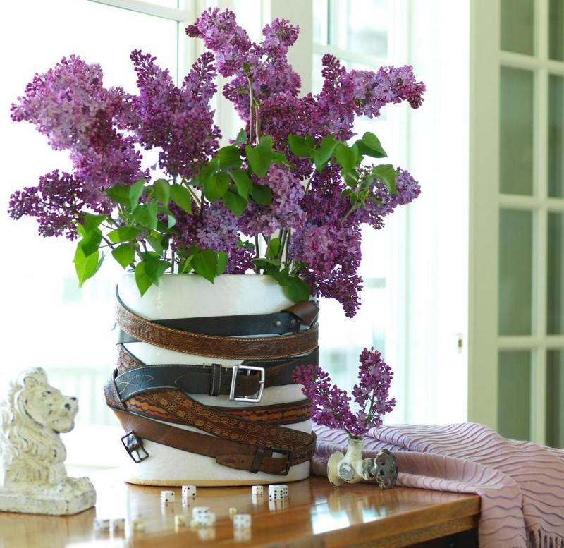 Ideas de manualidades para adultos en verano FOTOS jarron cinturones