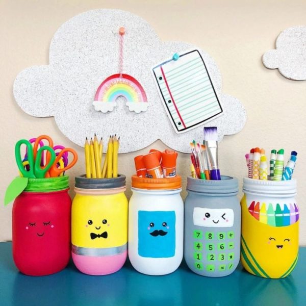 Ideas de manualidades para adultos en verano FOTOS lapiceros tarros