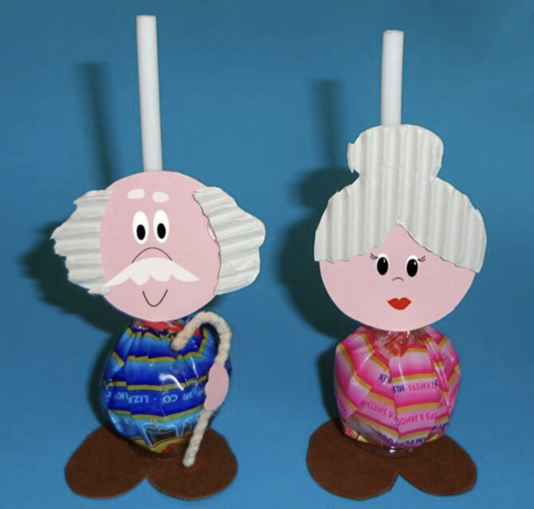 Las mejores ideas para hacer manualidades con los abuelos Chupa Chups