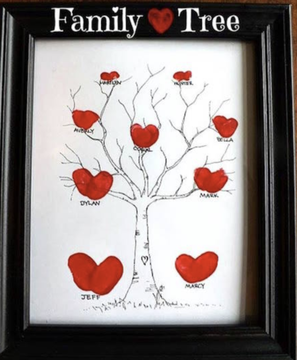 Las mejores ideas para hacer manualidades con los abuelos árbol corazones