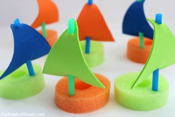 Manualidades para hacer con churros de piscina para ninos barquitos pequeños