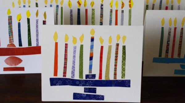 Ideas de manualidades para ninos para el dia de hanukkah FOTOS velas cartulina