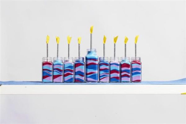 Ideas de manualidades para ninos para el dia de hanukkah velas 