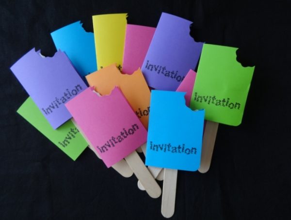 Invitaciones de cumpleaños FOTOS helados