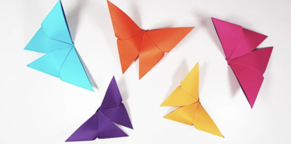 los Origami más sencillos para hacer con personas mayores y celebrar el Día Mundial del Origami mariposas