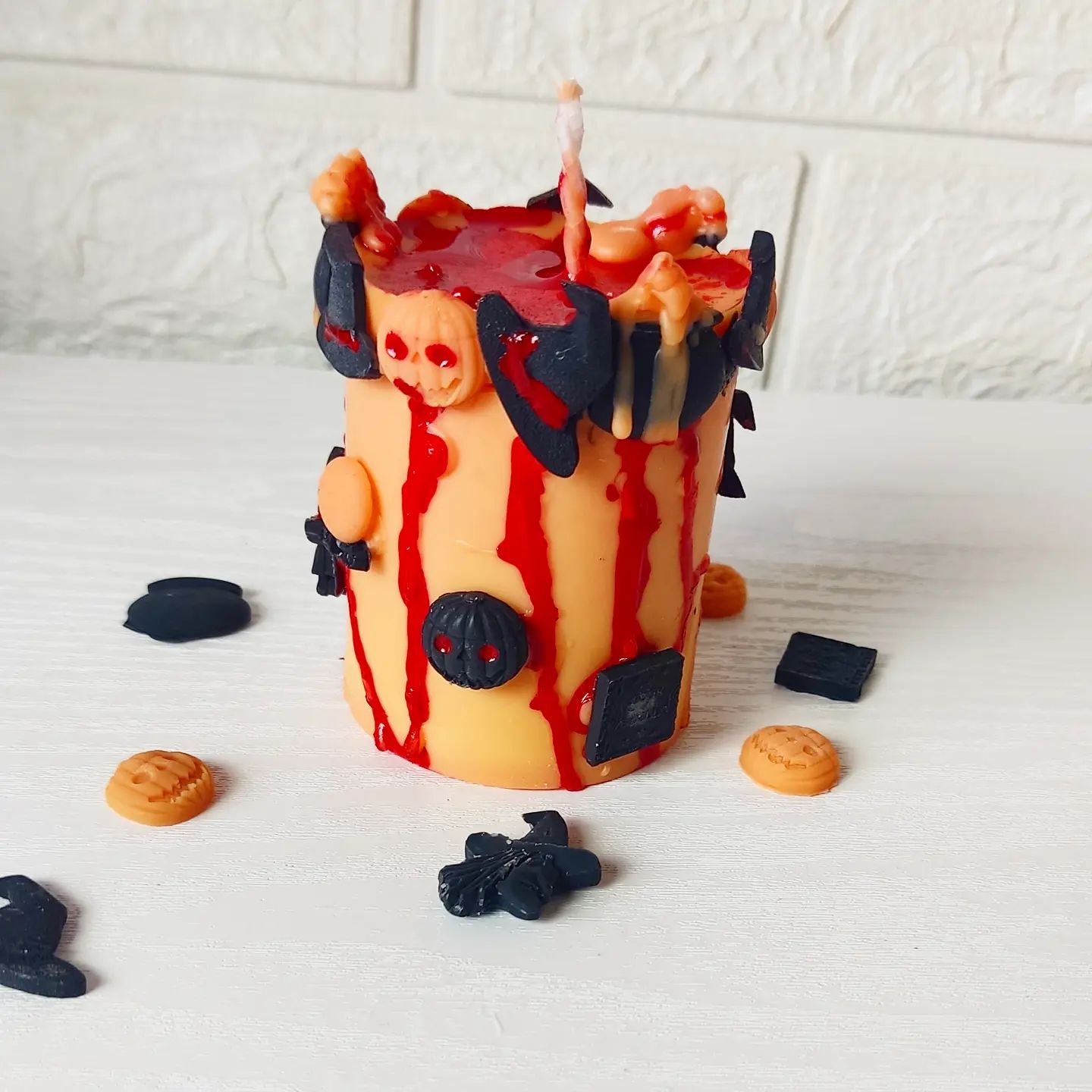 Velas Halloween con sangre